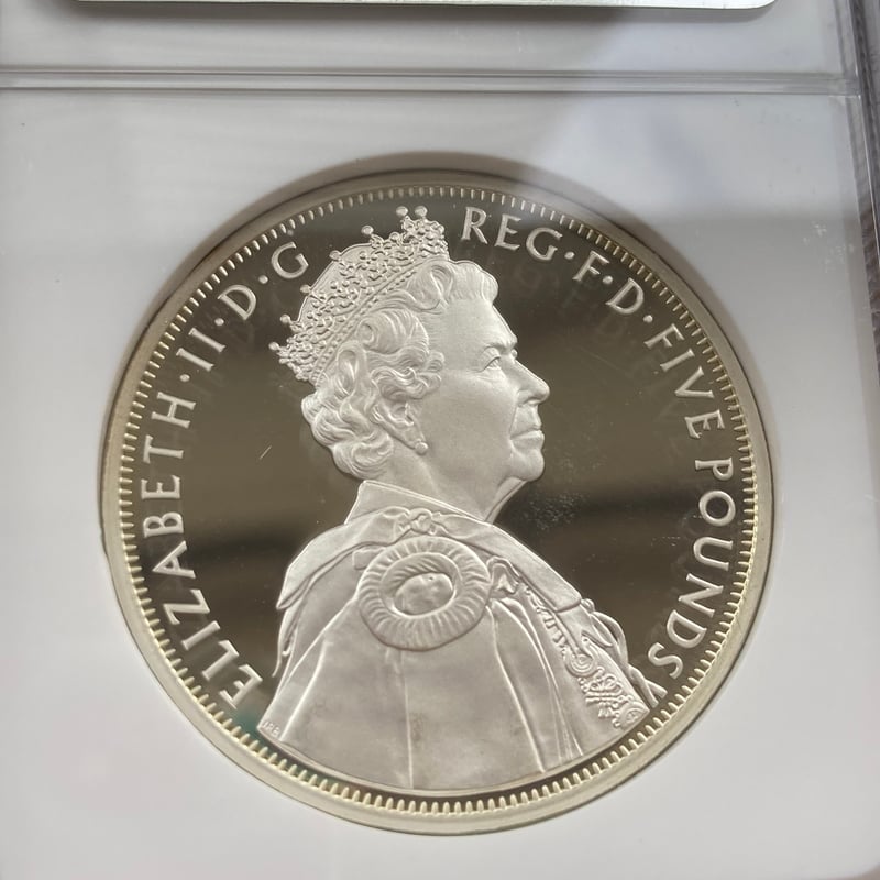 2012 ダイヤモンドジュビリー 5ポンドプルーフ銀貨 NGC PF69UC