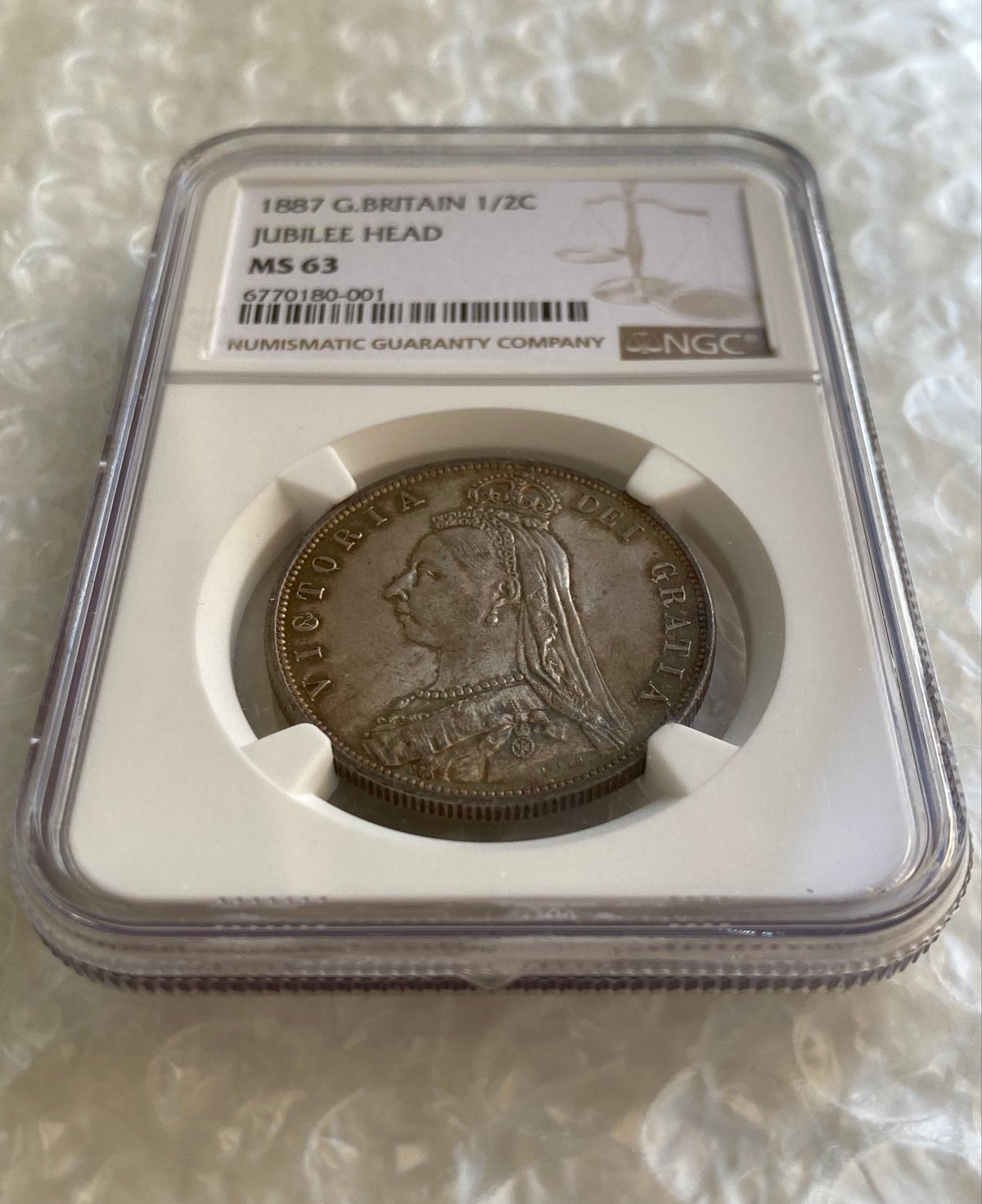 ヴィクトリア女王ジュビリーヘッド・クラウン銀貨／1889年／イギリス