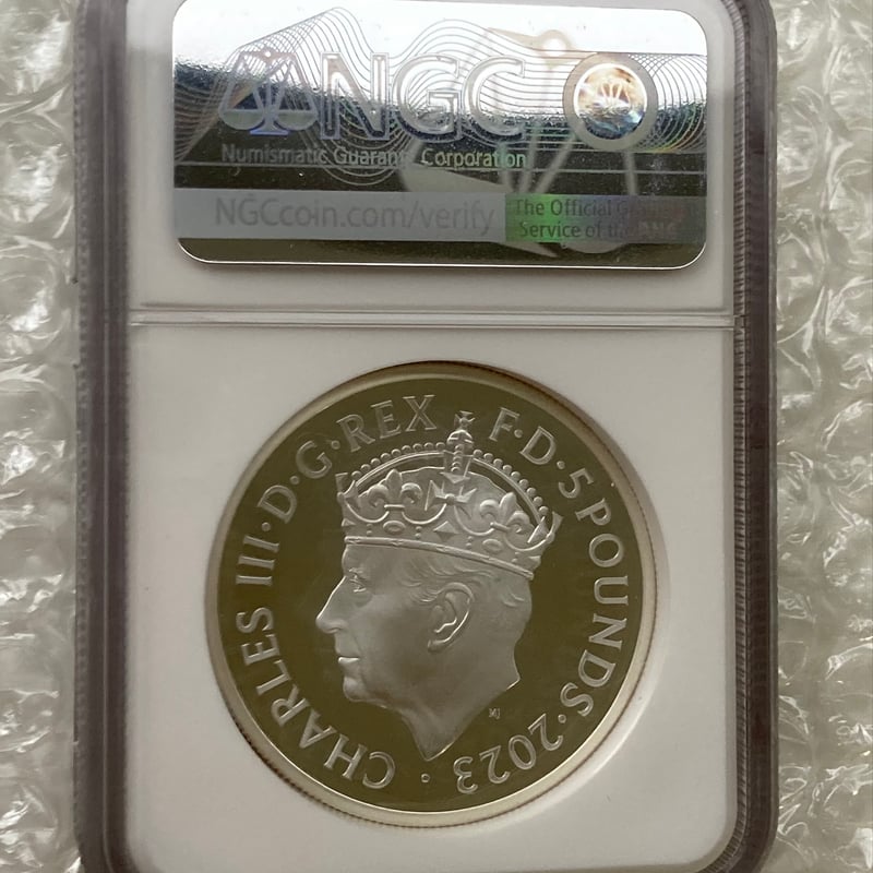 2oz・NGC鑑定PF69+FR 2023年 チャールズ3世 戴冠式記念コイン クラウン