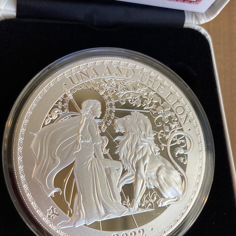 ウナとライオン 希少 2022年 新品 セントヘレナ ウナとライオン 銀貨
