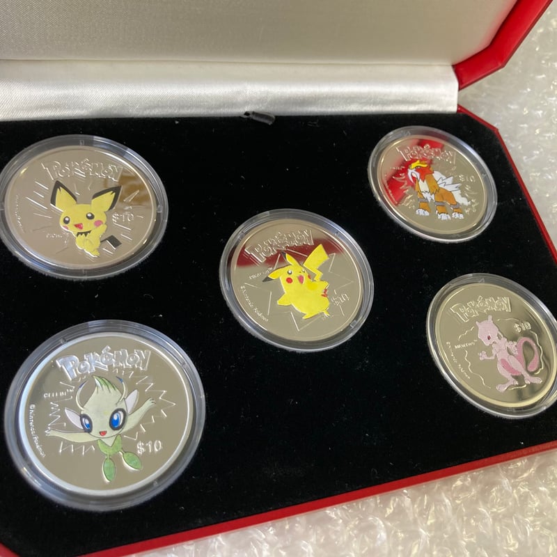 ニウエ 2002年 ポケモン ポケットモンスター 10ドル銀貨セット カラー
