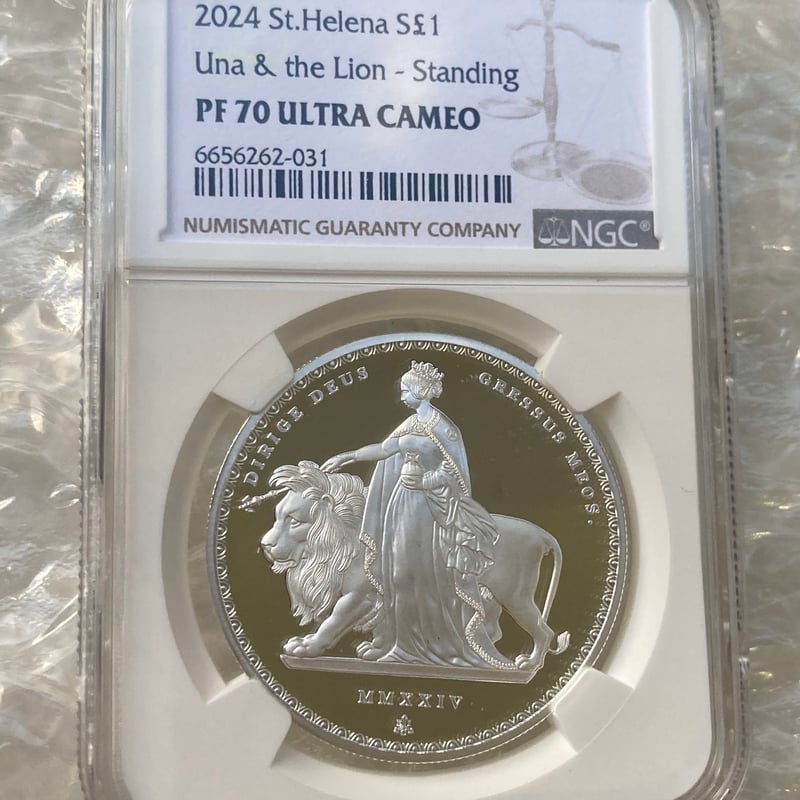 2023 ウナとライオン 1oz £1ゴールドプレート銀貨 NGCPF70UC③ 2025年