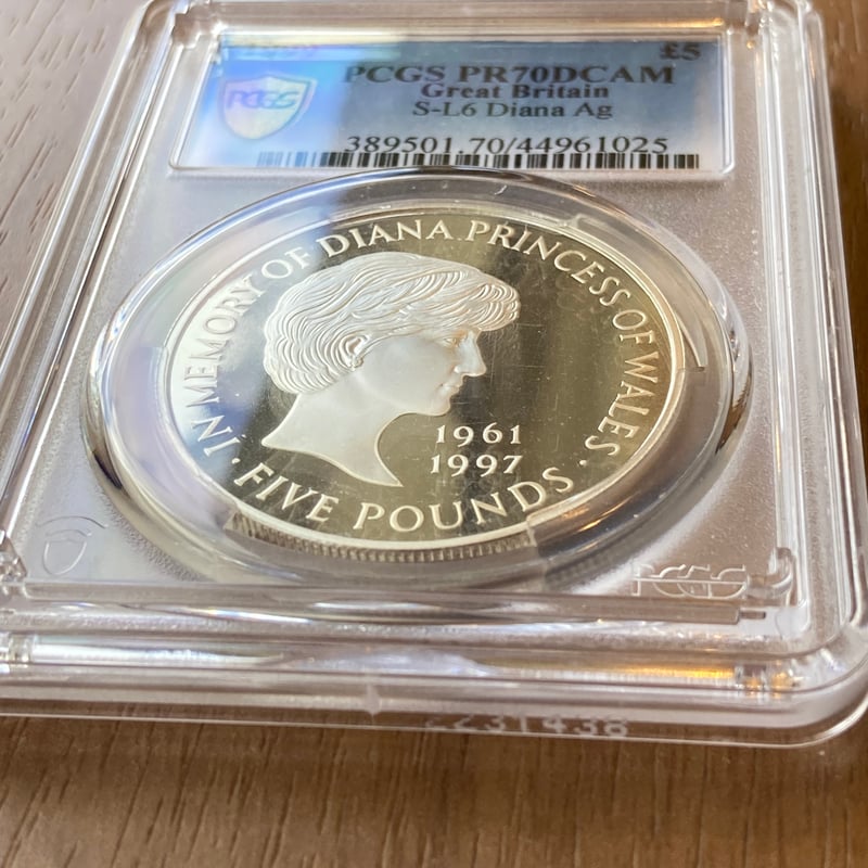 TopPop・最高評価のPCGS鑑定PR70!!】 1999年 ダイアナ妃追悼祈念 5