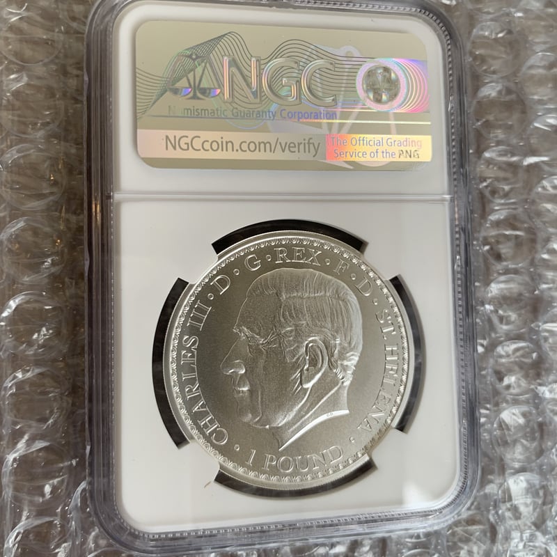 NGC鑑定MS70+FR】ウナとライオン 2023年・BU版 イギリス領 セント