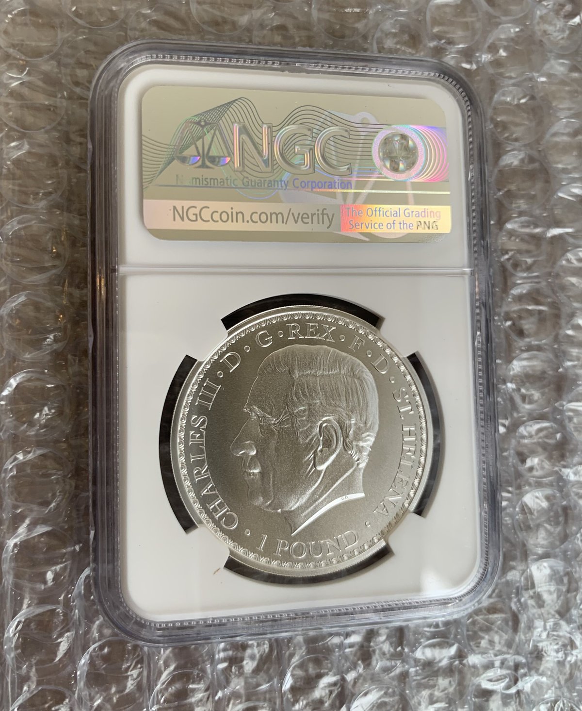 NGC鑑定MS70+FR】ウナとライオン 2023年・BU版 イギリス領 セント