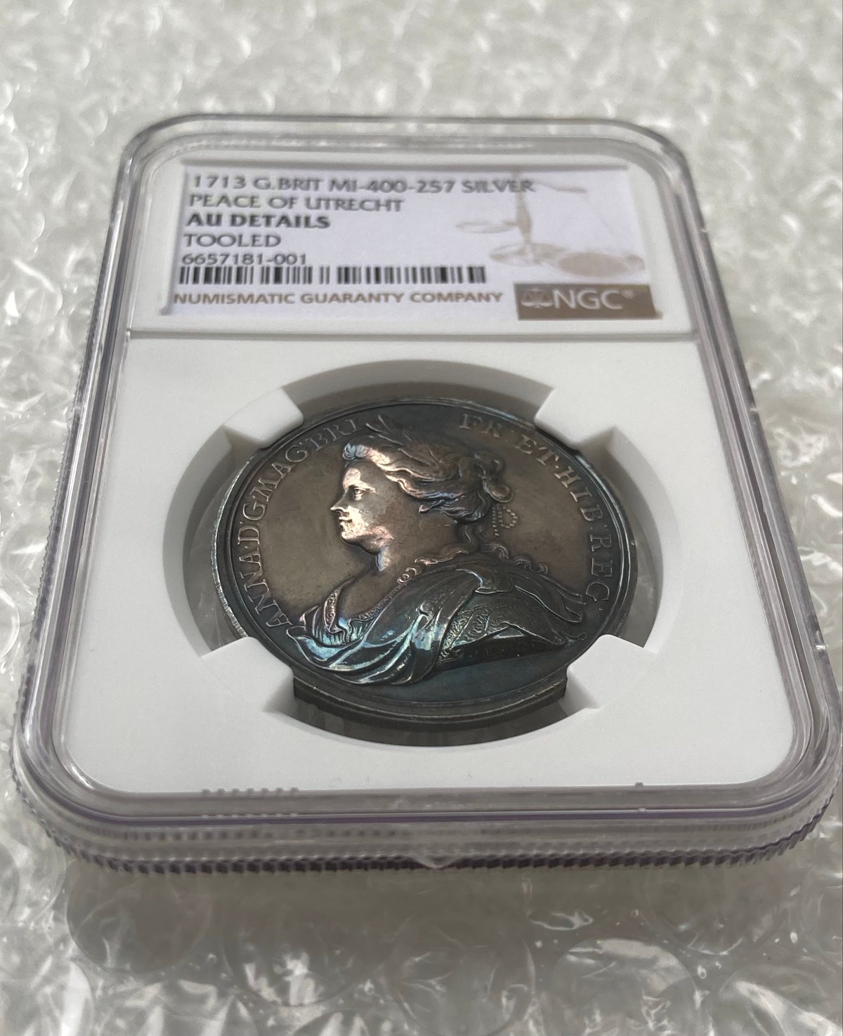 希少 NGC-VF イギリス アン女王 1711 4th bust 銀貨 希少 NGC-VF
