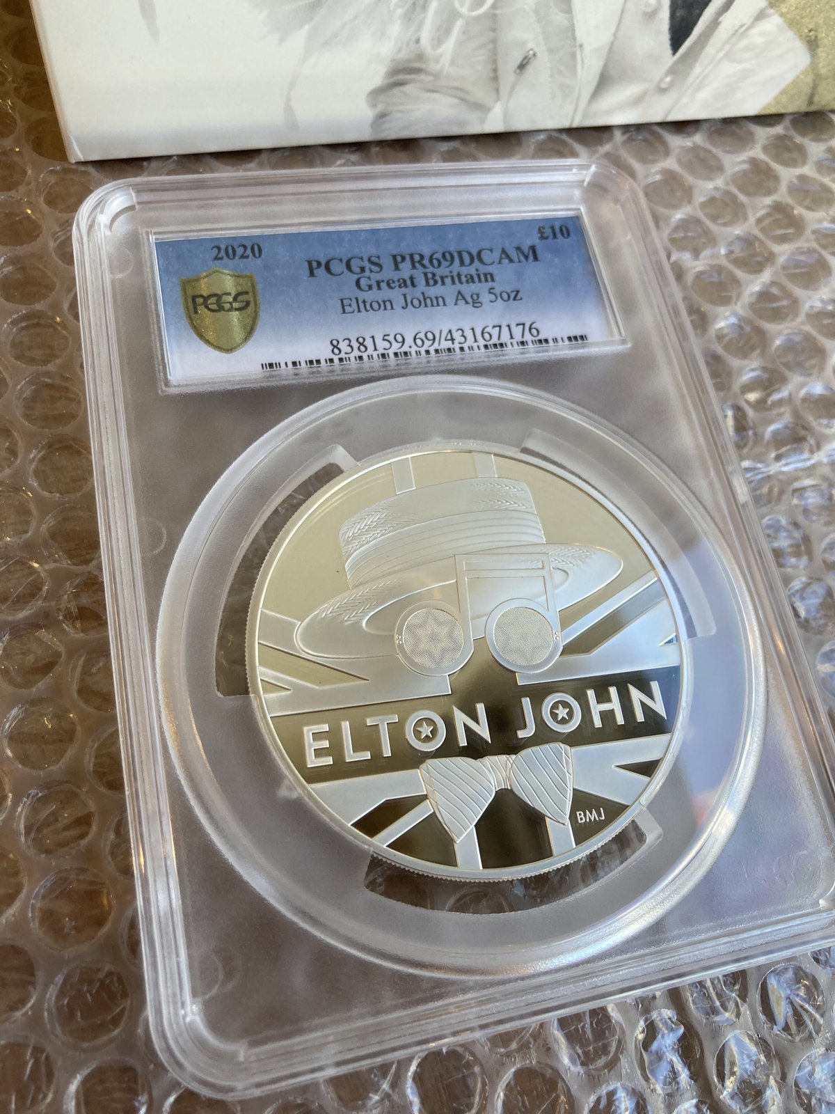 ミュージック レジェンド・エルトン ジョン純銀 1オンス 銀貨