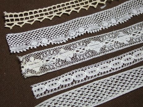 アンティークレース細幅レース5種5mセット f-488 | Ivy
