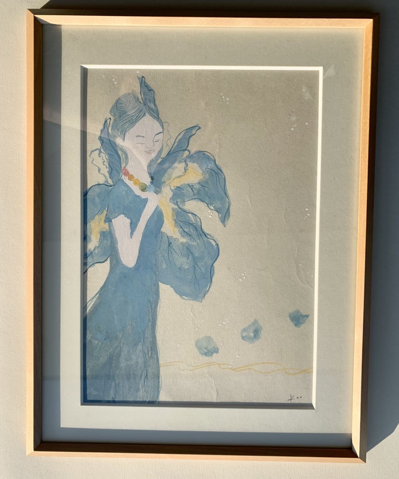 絵画 アイリス パープル 金箔画 SALE‼️ 絵画 アイリス パープル 金箔