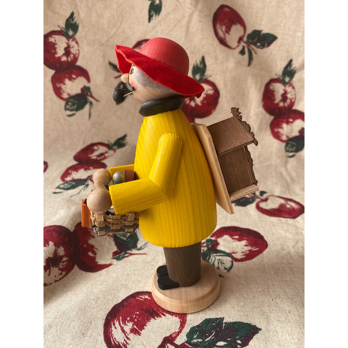 時計売り ドイツ クーネルト社 煙だし人形 パイプ人形 香炉 木製