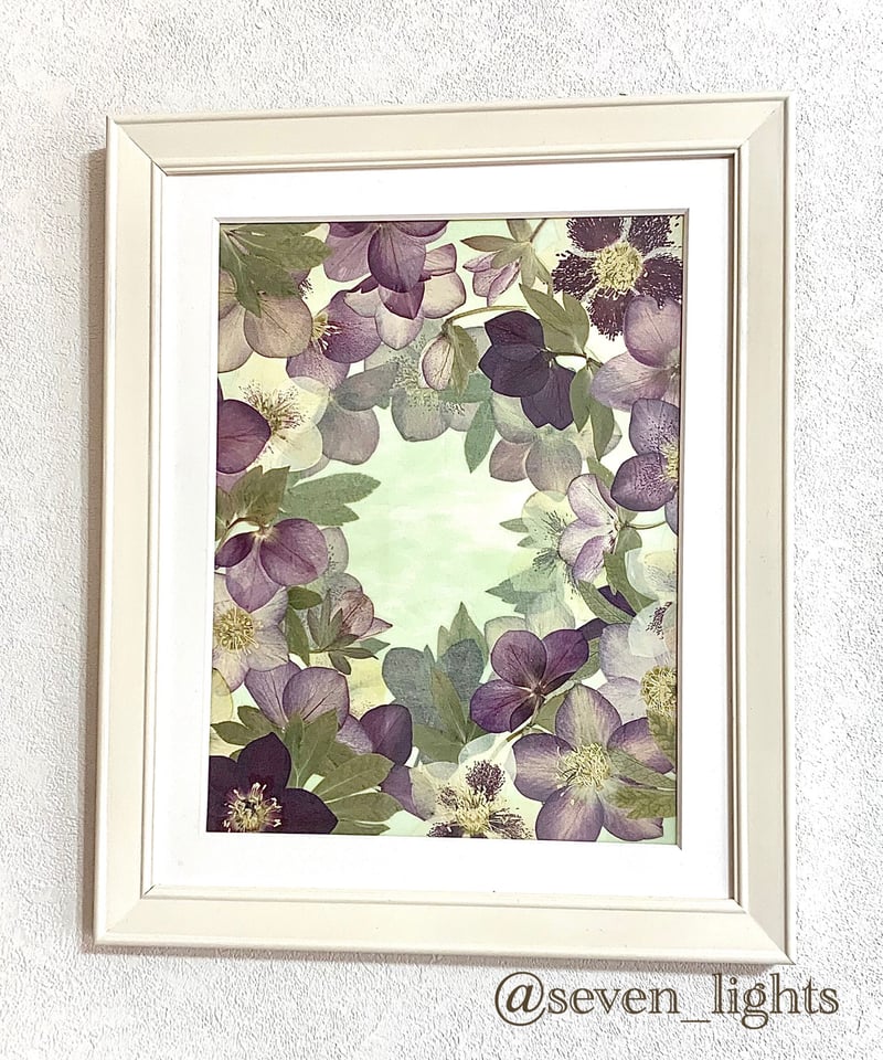 SAIKA 押し花アート インテリア M額 クリスマスローズのトンネル