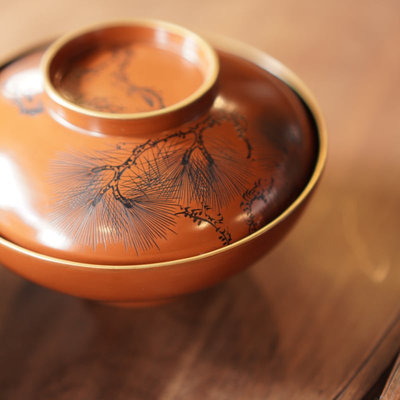 漆器椀 蓋付き 朱塗り 漆器 吸物椀 汁椀 骨董 和食器 アンティーク