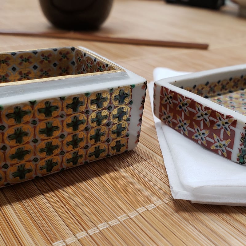 九谷焼 河上龍三氏作 香合 一品作 | つちや陶器店