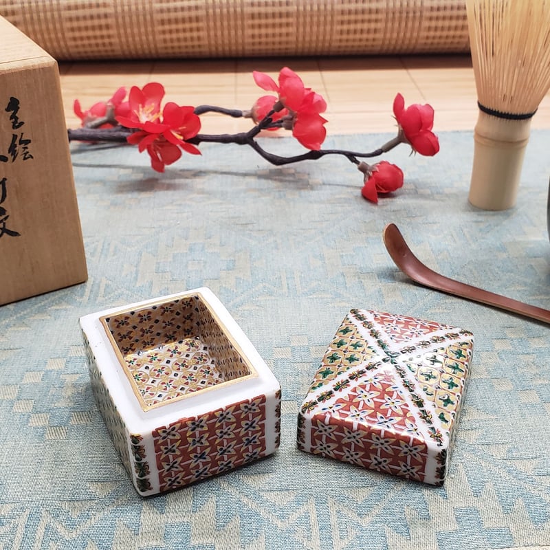 九谷焼 河上龍三氏作 香合 一品作 | つちや陶器店