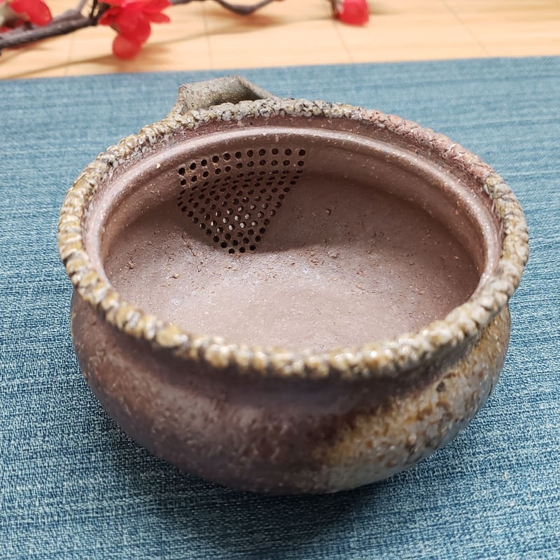 63.備前焼 宝瓶 登り窯 梅 六角 手びねり 急須 備前焼 宝瓶 63.備前焼