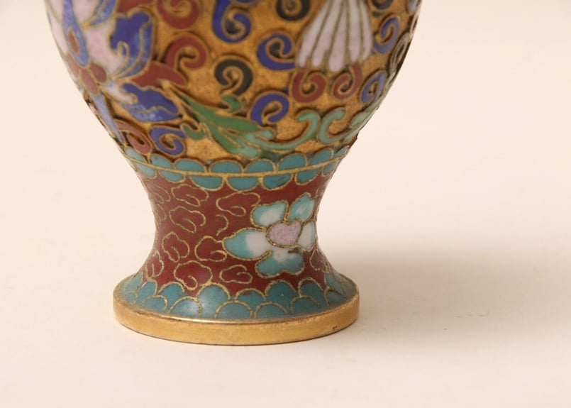 中国美術/中国七宝/花文花生 /花瓶花器/ 花入/ 花生/ 古玩/ 唐物/ 金属