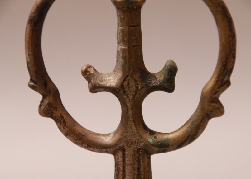 錫杖/江戸時代/銅/真鍮/金属製/仏教/仏具/密教/法具/厄除/災難除け