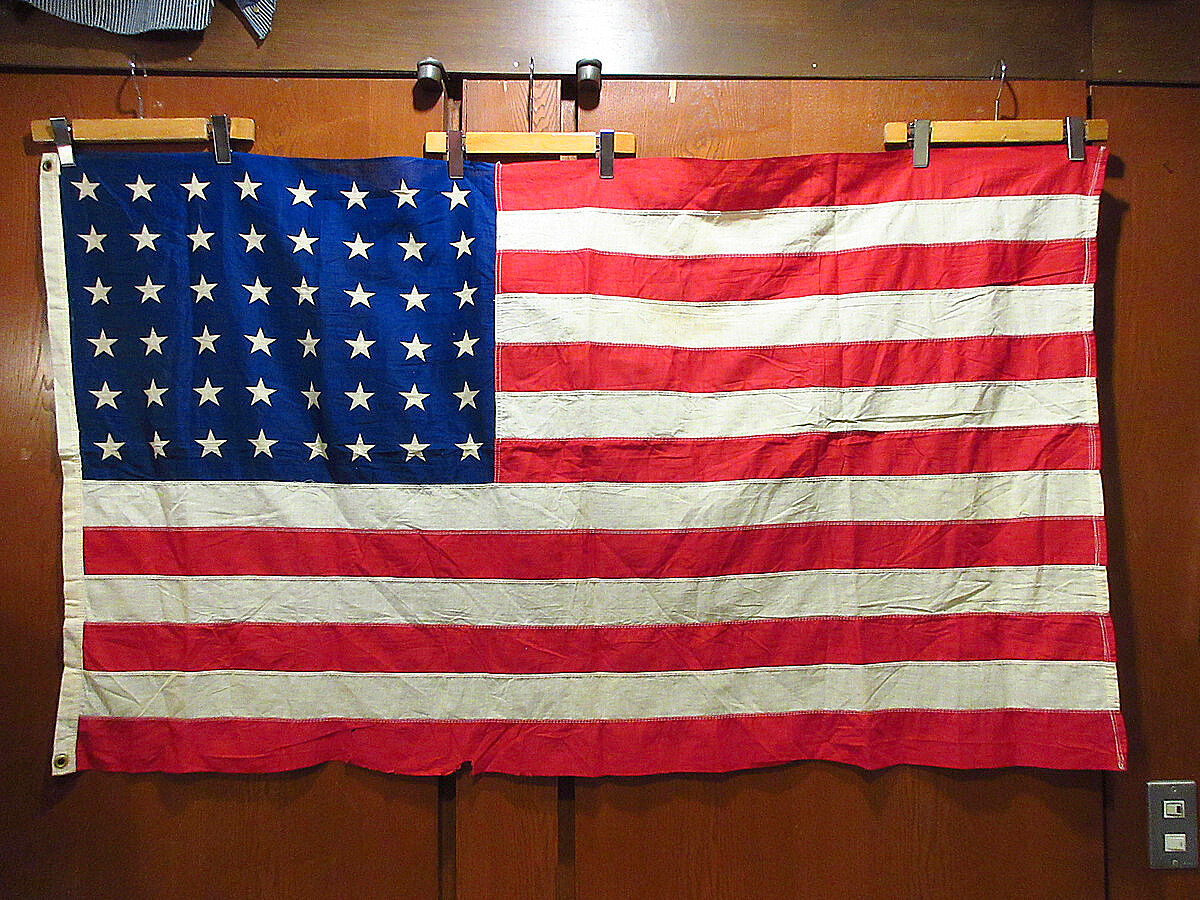 40s 50s ビンテージ アンティーク 48星 アメリカ国旗 星条旗 USA fit