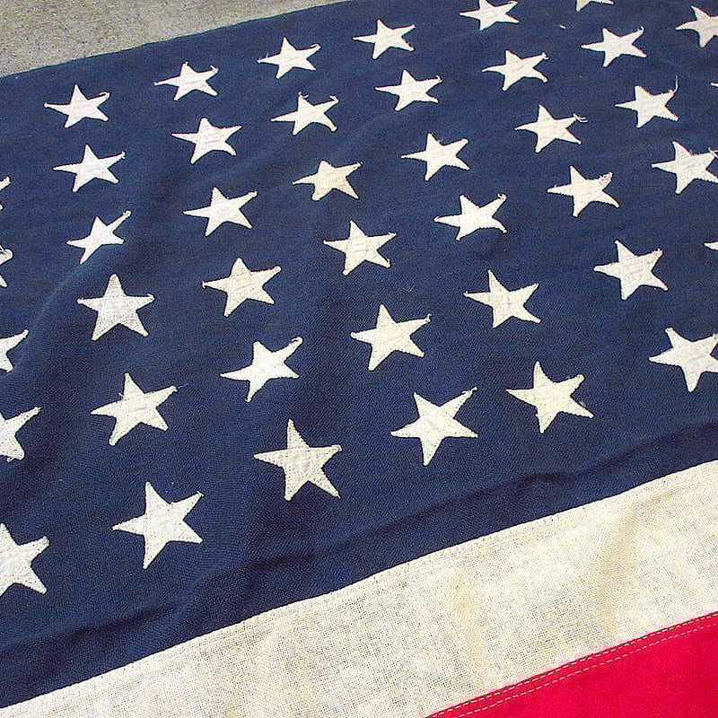 40s 50s ビンテージ アンティーク 48星 アメリカ国旗 星条旗 USA fit