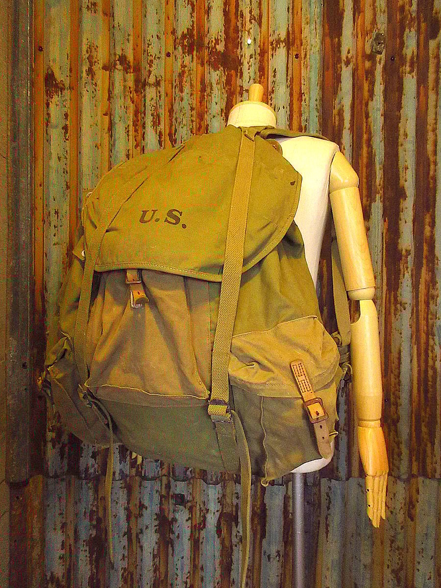 ビンテージ 40s ミリタリー 軍物 WW2 バッグ ステンシル コンマー