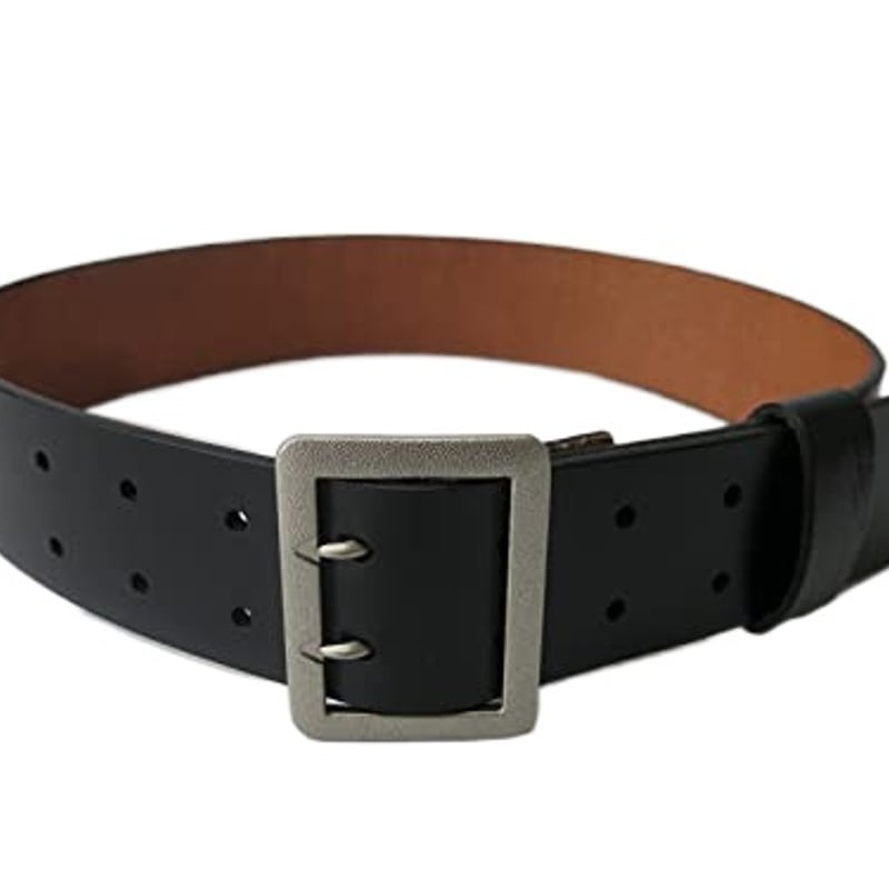 WW2 ナチスドイツ軍 後期型 将校用ベルト 黒 牛革製 精密複製