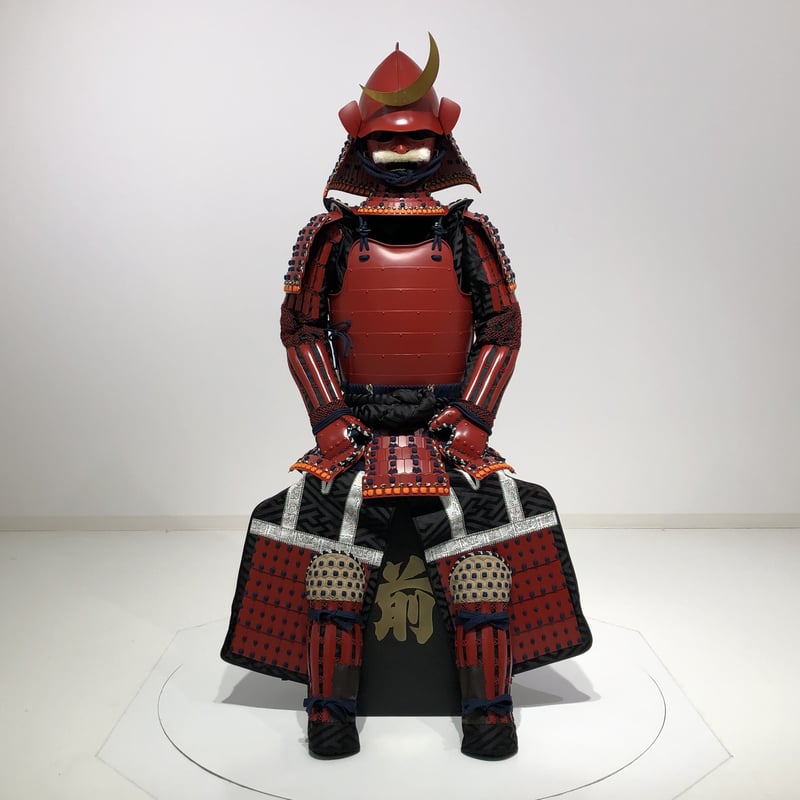 O-079】濃紺糸威赤艶消鋲綴二枚胴具足（桃形兜) | 甲冑工房丸武