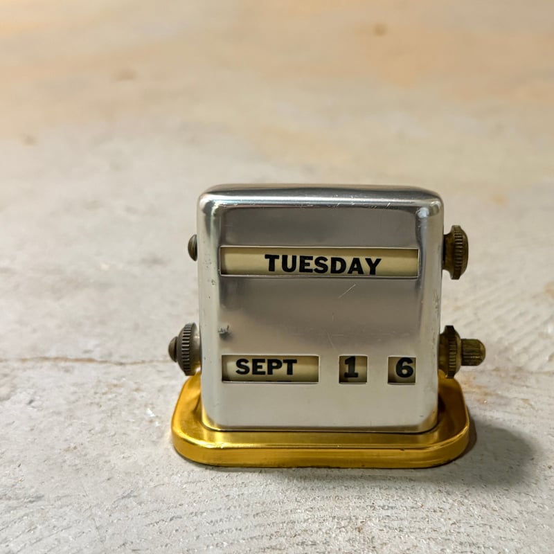 70～80's頃 パークシャーマン ワシントン デスク 万年カレンダー 真鍮