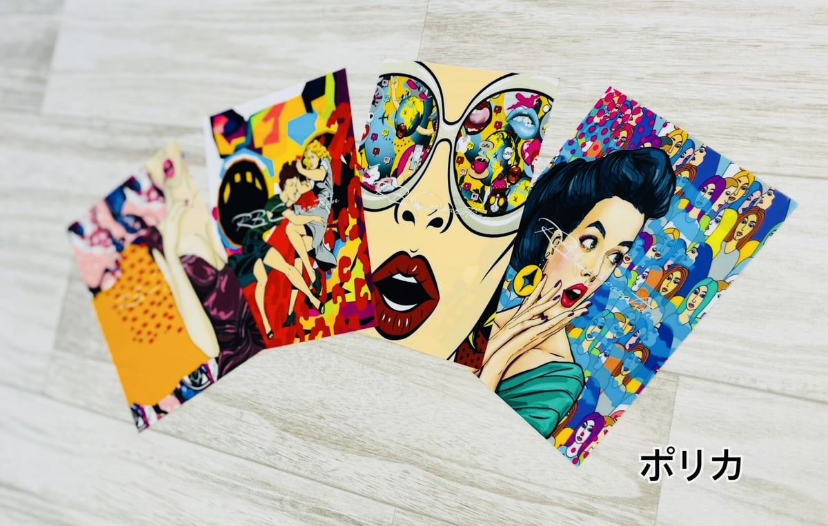 beco+81 ポスター 『swan』 しりみみうさぎ アート 複製画 beco+81