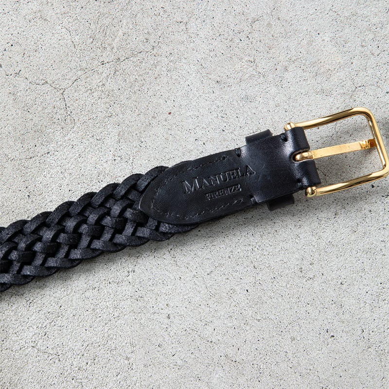 ミモレ別注】マヌエラの牛革メッシュベルト〈ゴールド〉【期間限定