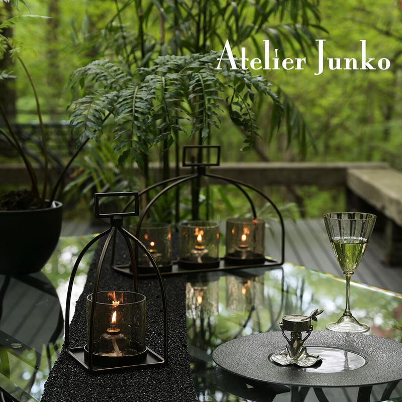 アトリエジュンコ オイル キャンドル ホルダー スタンド オリーブ