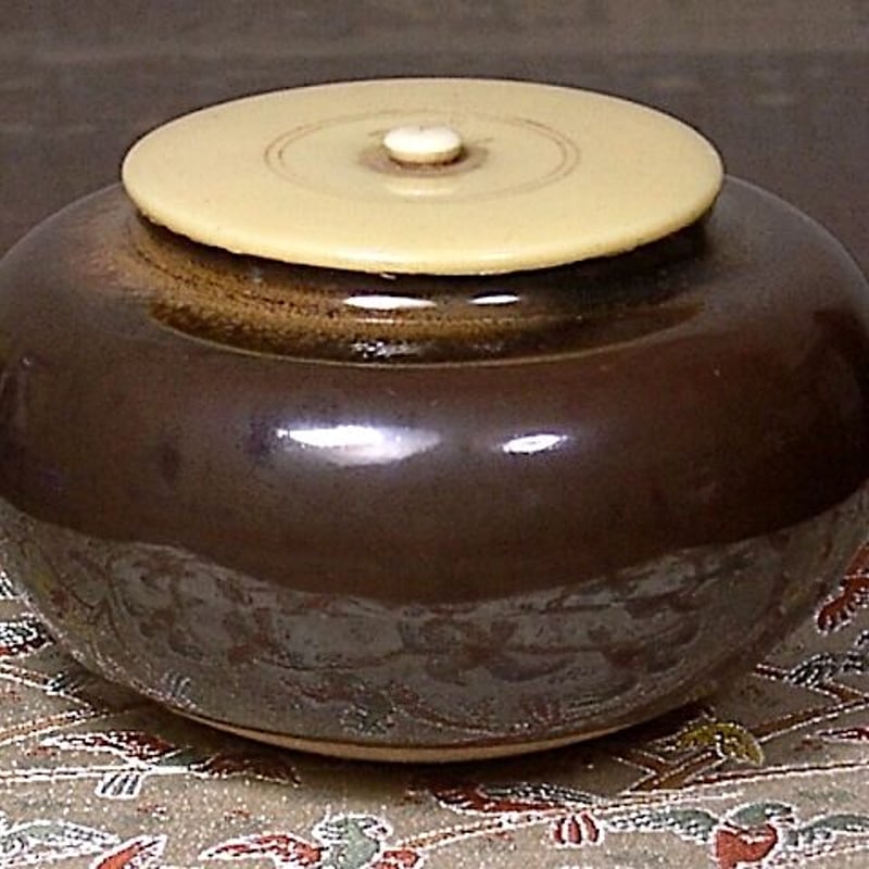 京焼・清水焼 橋本永豊 作「さが」茶入 2点 無傷 仕覆 箱保護 保証