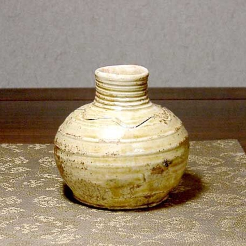 京焼・清水焼作者不明清窯：銘古伊羅保茶碗無傷共箱古物。