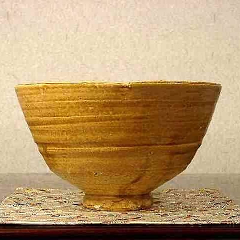 京焼・清水焼 高橋道八（六世）作 伊羅保 茶碗 無傷 共箱 保証