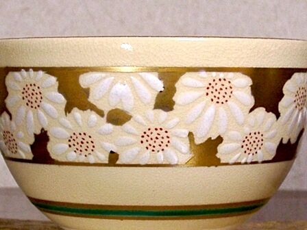 京焼・清水焼 山川巌（二代）作 仁清写 菊之絵 茶碗 無傷 共箱 保証