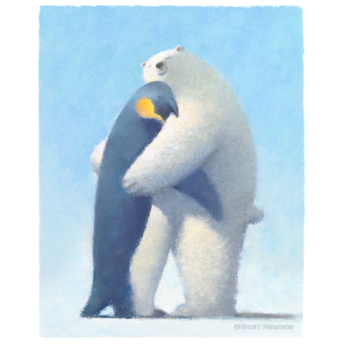 アサバマリエ 「網戸とペキニーズ」 サイン入り ジークレー版画