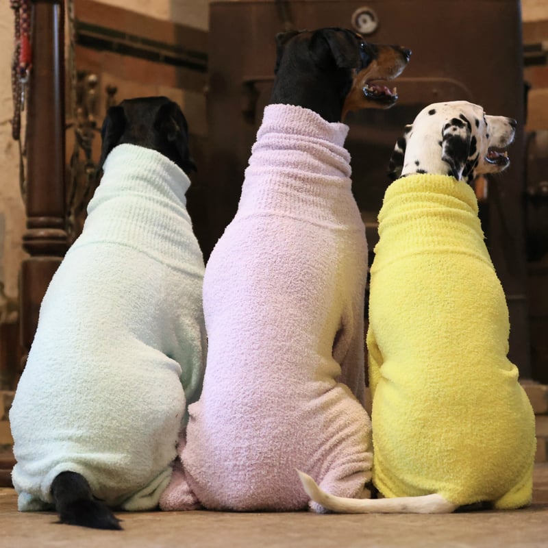 Fluffy Warm High-neck Rompers LEMON (yellow) JP