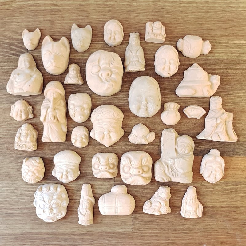 今戸人形『泥面子』34個 | 象々の郷土玩具