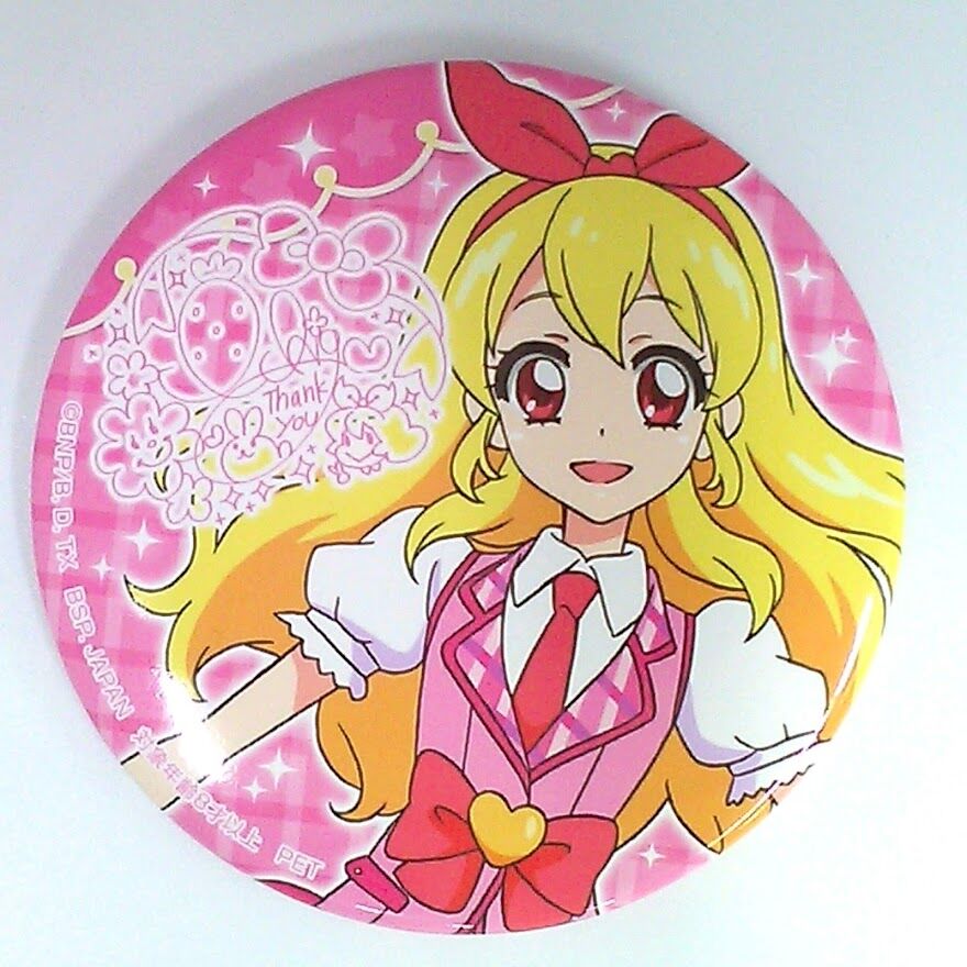星宮いちご Flower 缶バッジ アイカツ！ 星宮いちご 缶バッジ(約75mm