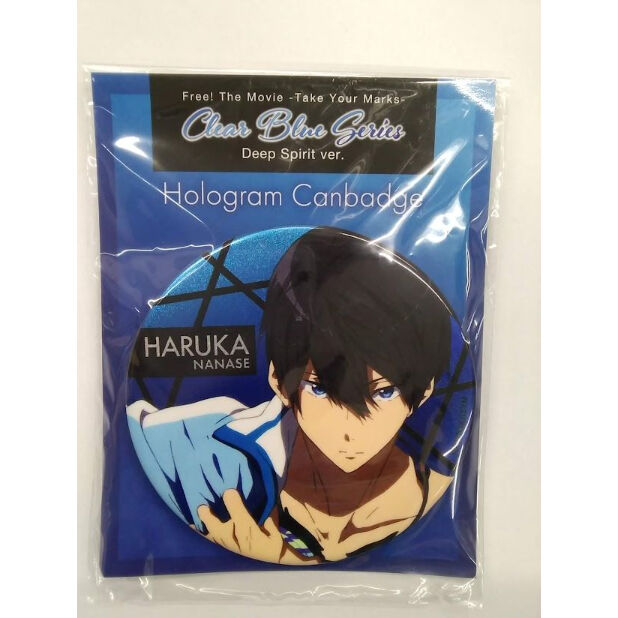 Free! TYM Clear Blue ホロ缶バッジ 七瀬遙 10個 Free! TYM Clear Blue
