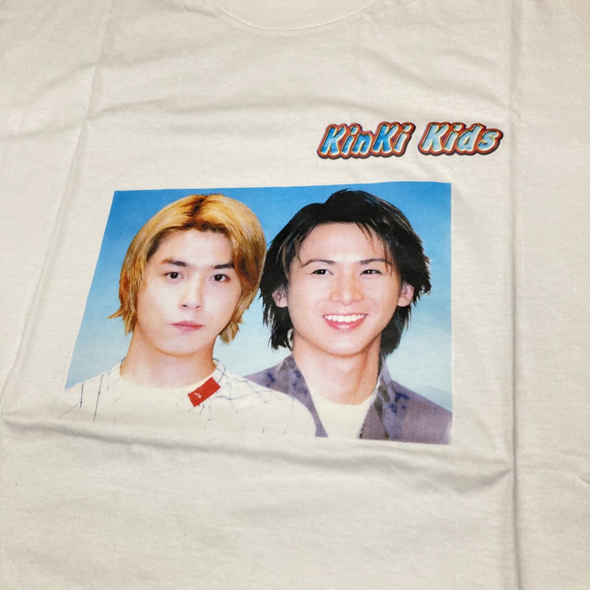 90's KinKi Kids 半袖 Tシャツ キンキキッズ ジャニーズ白赤 90´s