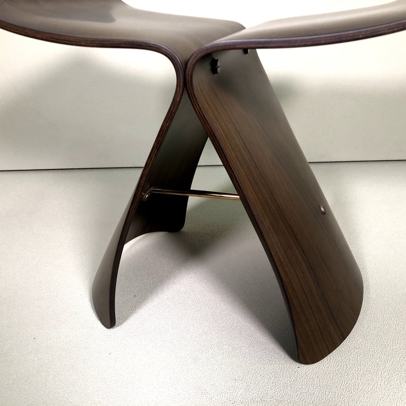 天童木工【予約販売】 バタフライスツール ローズウッド板目（ST色） S