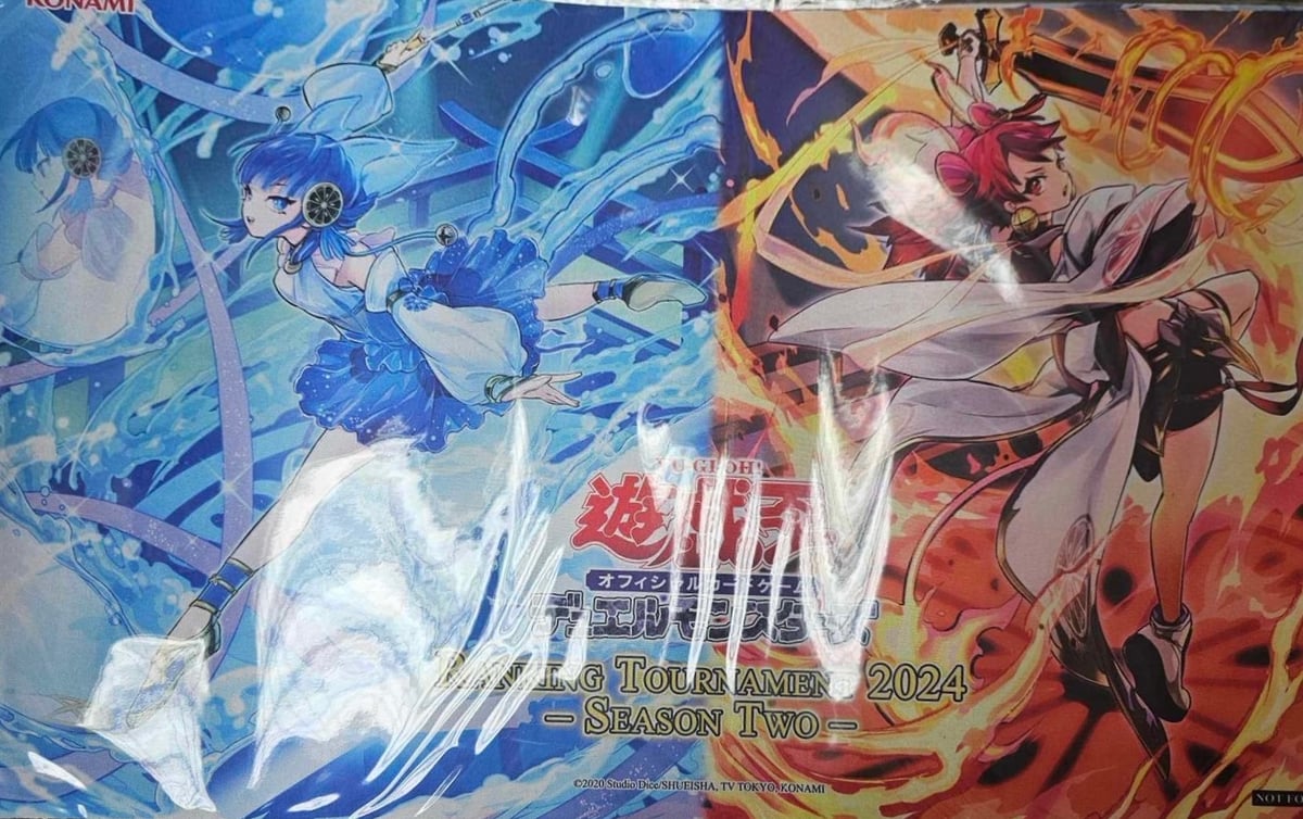 御巫の水舞踏 御巫の火叢舞 プレイマット 遊戯王 御巫