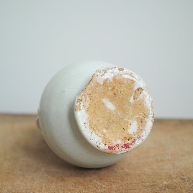 18世紀 フランス ファイアンス白錫釉双耳瓶 / Faience Bottle / Franc