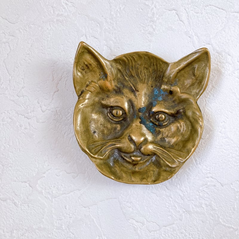 フランスブロカント 真鍮製ネコさんトレイ | minon antiques