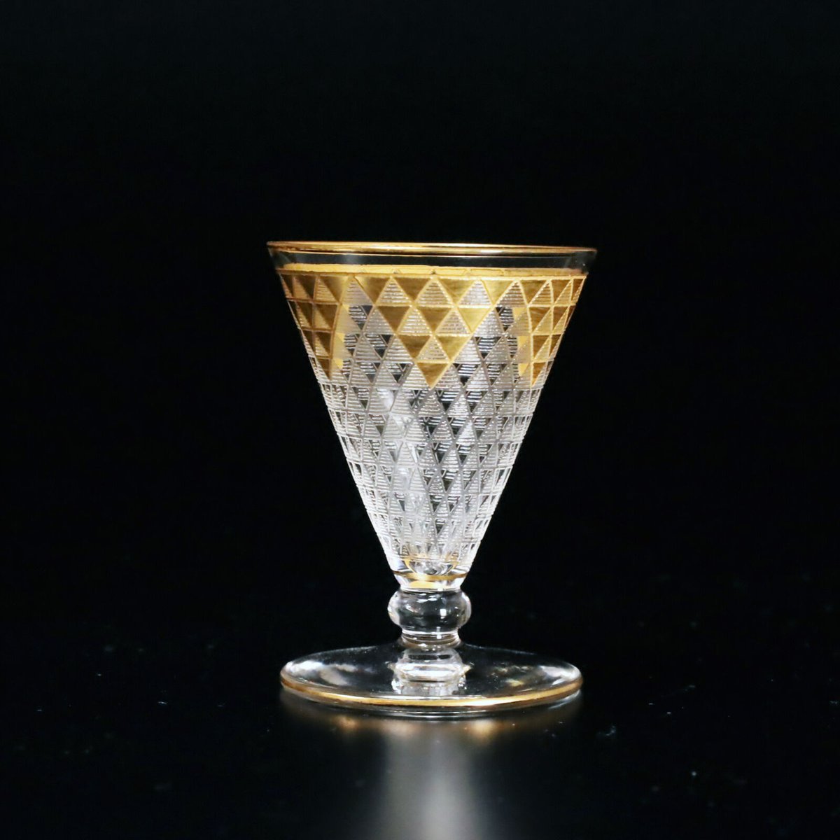 オールドサンルイ・金彩・唐草模様デザートカップ2個セット オールド