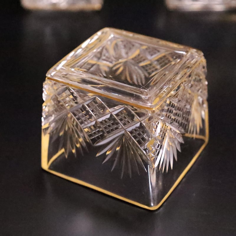 602 BACCARAT オールドバカラ ラグニーLAGNY カラフ 黄色被せ