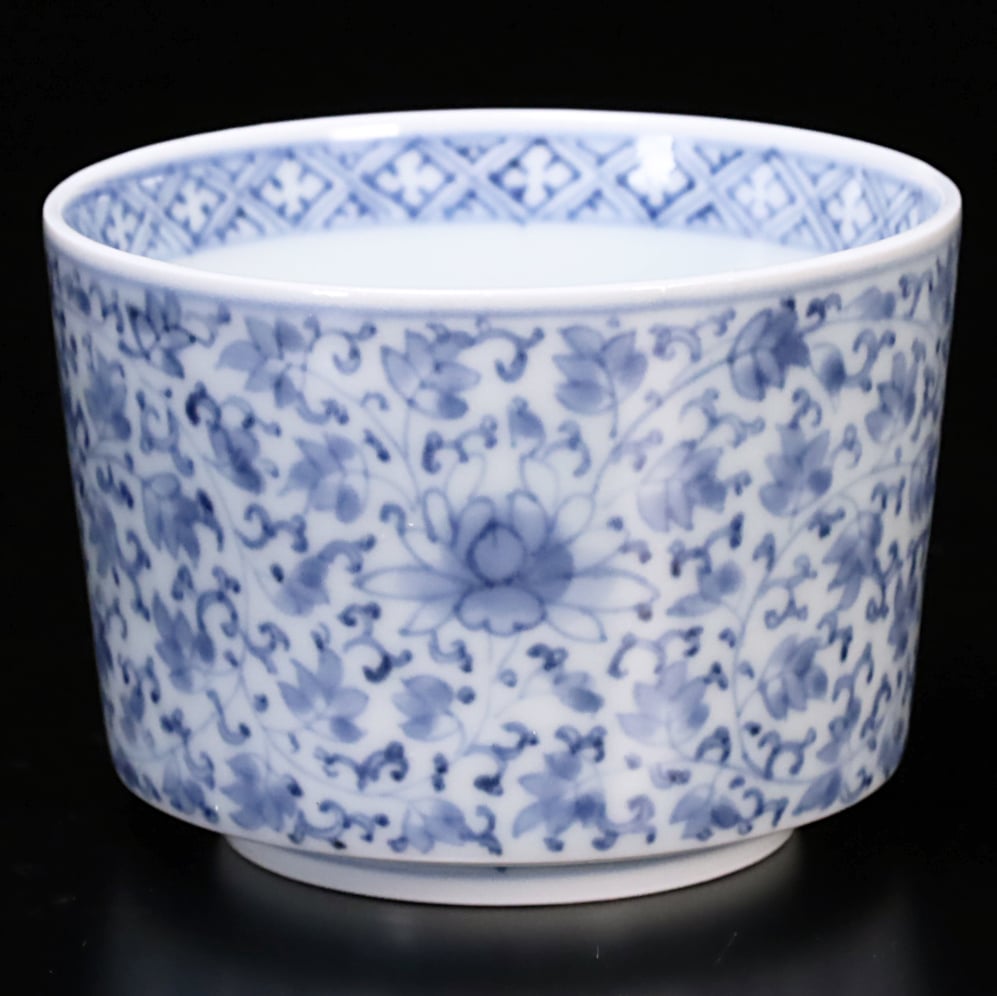 古伊万里 染付 蛸唐 小壷 一輪 花入 時代物 二点 まとめて 古伊万里 染