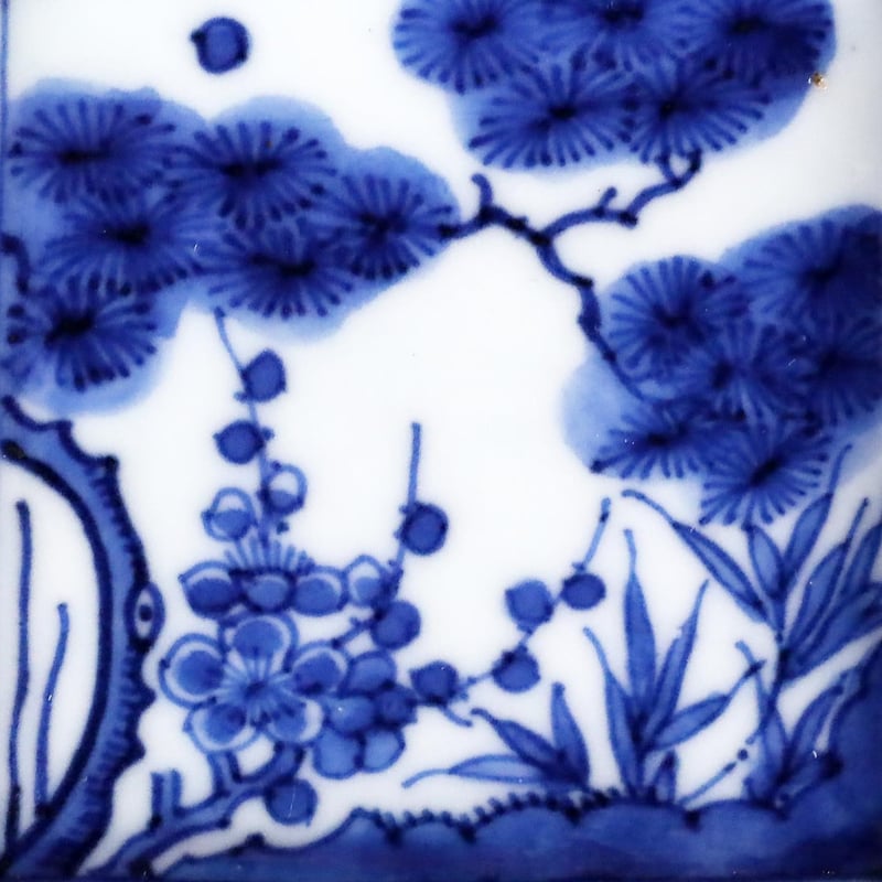 清 順治染付松竹梅文角皿 五客揃 | LYAN ARTS' Collection onlin