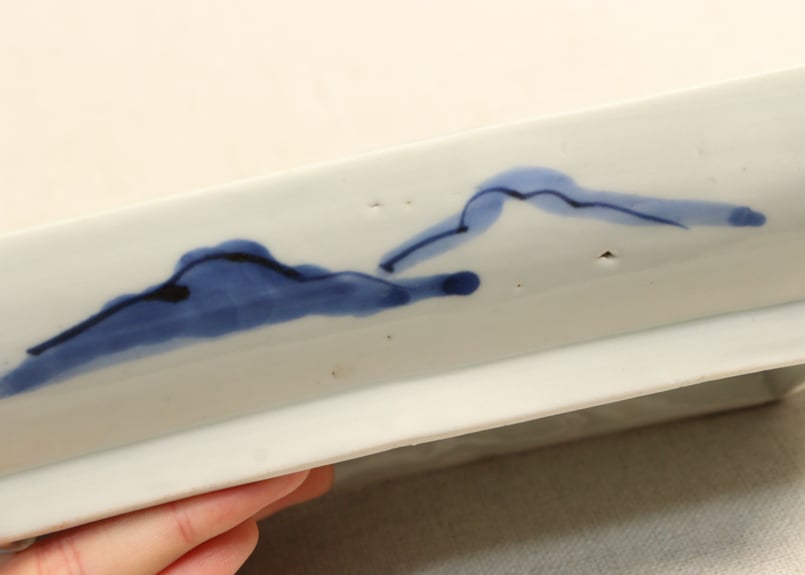 江戸幕末染付山水図長皿 | 吉祥寺PukuPuku