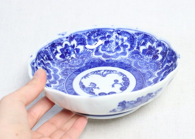 明治前期紙刷牡丹図なます皿 | 吉祥寺PukuPuku